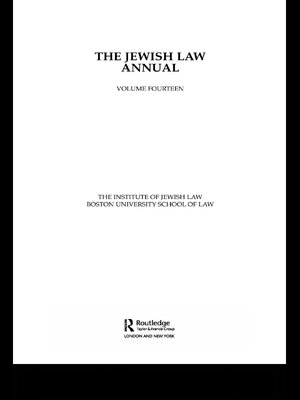 cover image of The Jewish Law Annual Volume 14